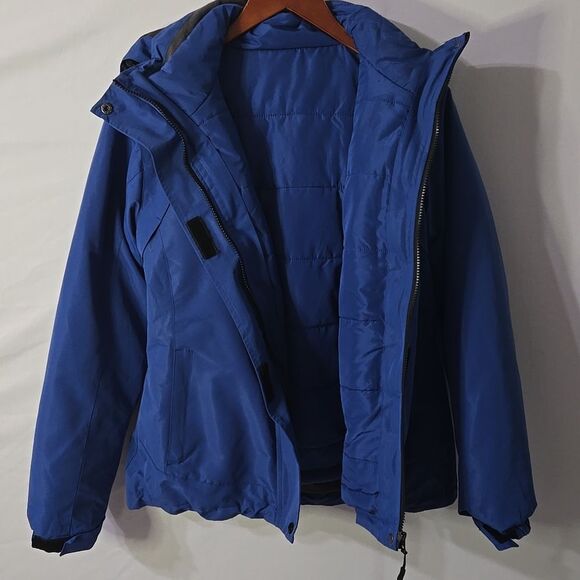 PTSOC 3 in 1 Women Blue Mountain Waterproof Windproof Snow Coat Jacket Sz S - Picture 3 of 12